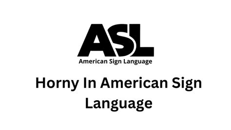 asl sign for horny